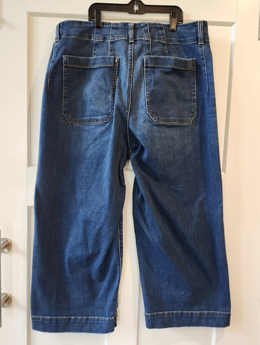 Anthropologie Indigo Cropped Wide-Leg Jeans - Picture 3 of 4